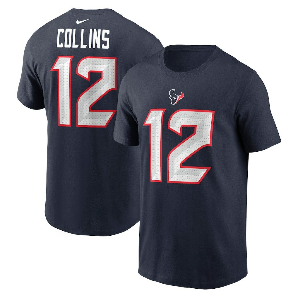 Nico Collins Houston Texans Name & Number T-Shirt - Navy T-shirts