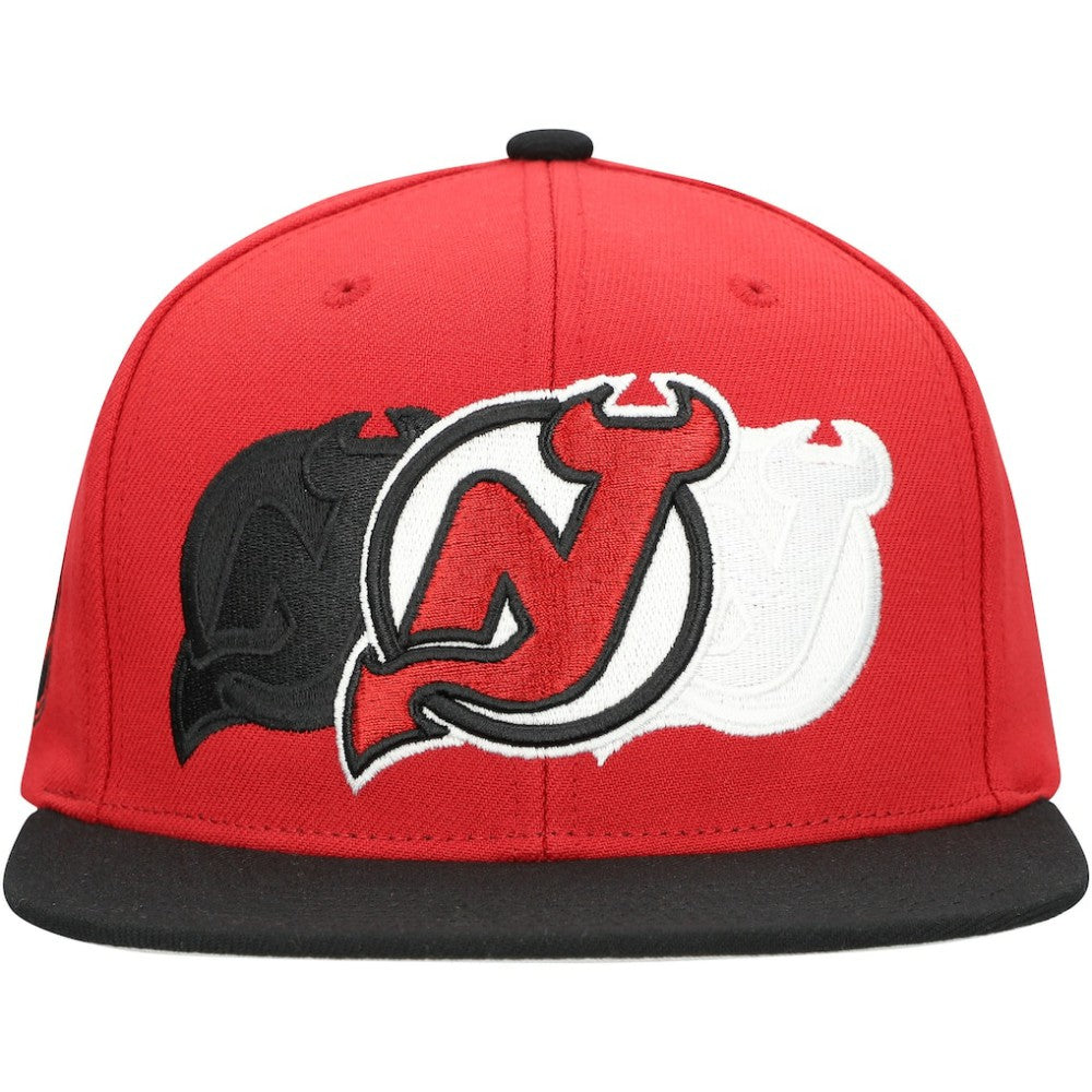 New Jersey Devils Mitchell & Ness Soul Triple Up Snapback Hat - Red | US 202327386