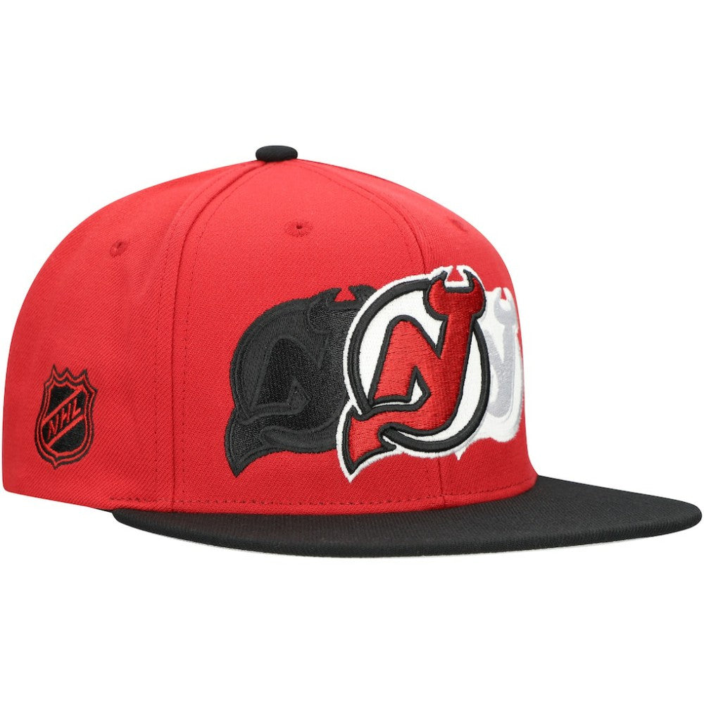New Jersey Devils Mitchell & Ness Soul Triple Up Snapback Hat - Red | US 202327386