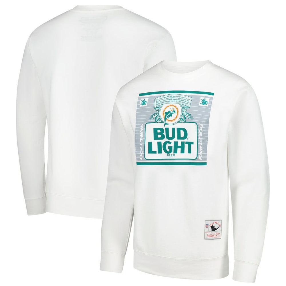 Miami Dolphins x Bud Light The Crest Pullover Sweatshirt - White Pullover