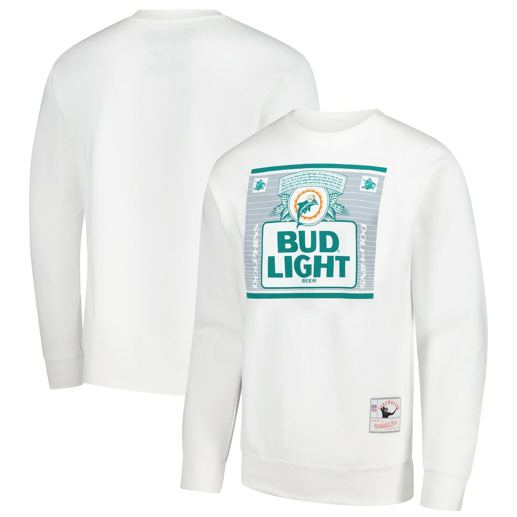 Miami Dolphins x Bud Light The Crest Pullover Sweatshirt - White Pullover