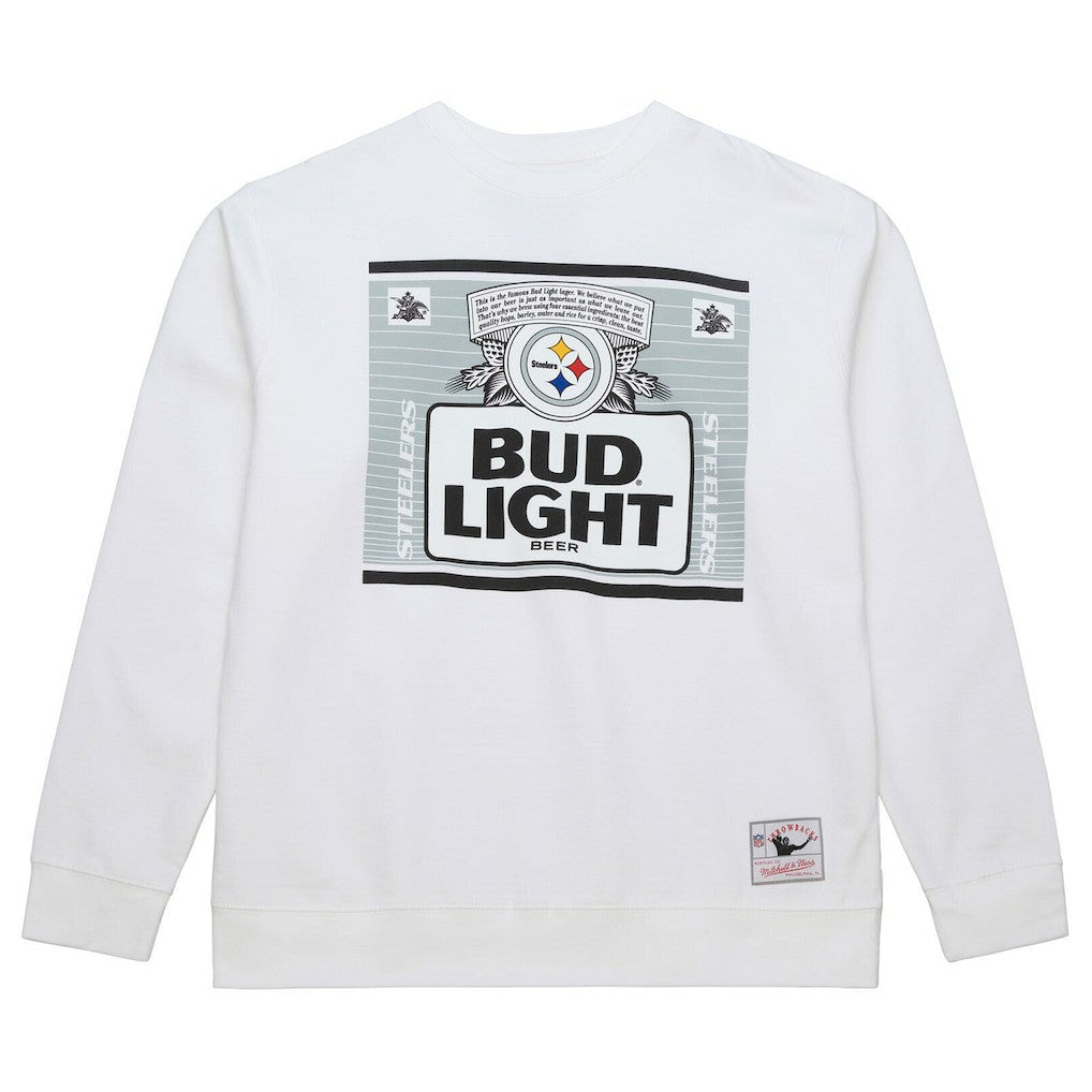 Pittsburgh Steelers x Bud Light The Crest Pullover Sweatshirt - White Pullover