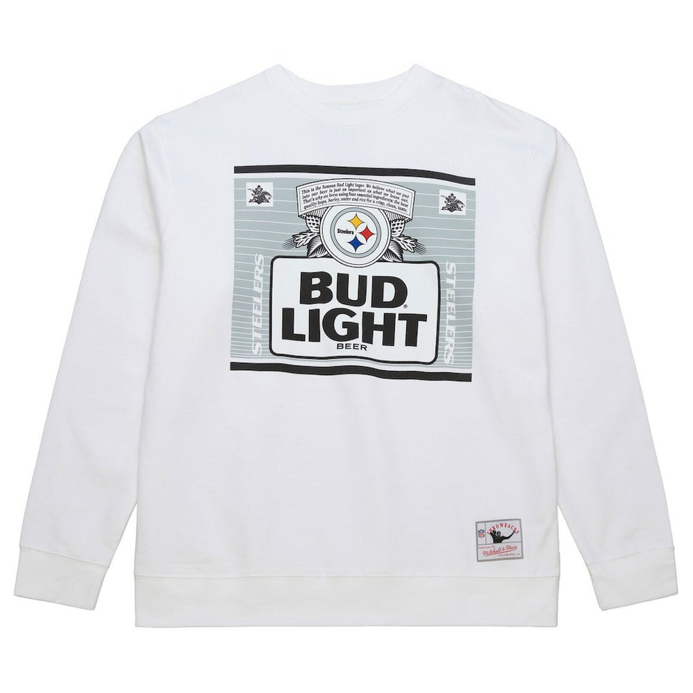 Pittsburgh Steelers x Bud Light The Crest Pullover Sweatshirt - White Pullover