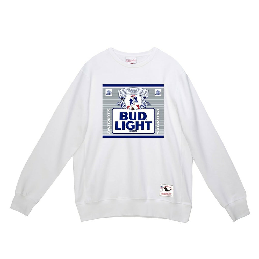 New England Patriots x Bud Light The Crest Pullover Sweatshirt - White Pullover