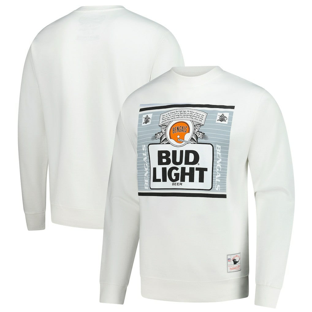 Cincinnati Bengals x Bud Light The Crest Pullover Sweatshirt - White Pullover