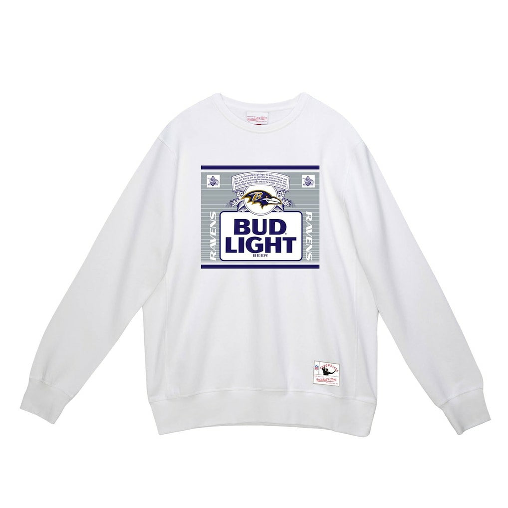 Baltimore Ravens x Bud Light The Crest Pullover Sweatshirt - White Pullover