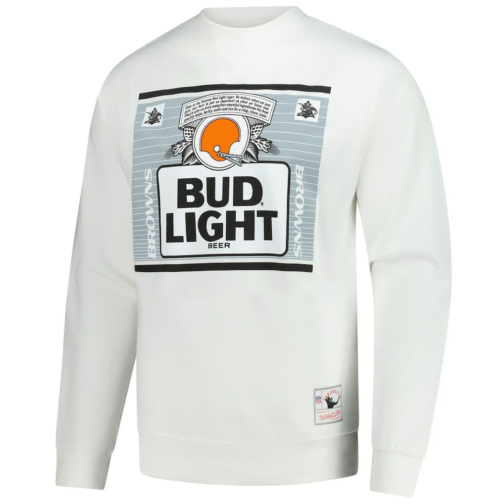 Cleveland Browns x Bud Light The Crest Pullover Sweatshirt - White Pullover