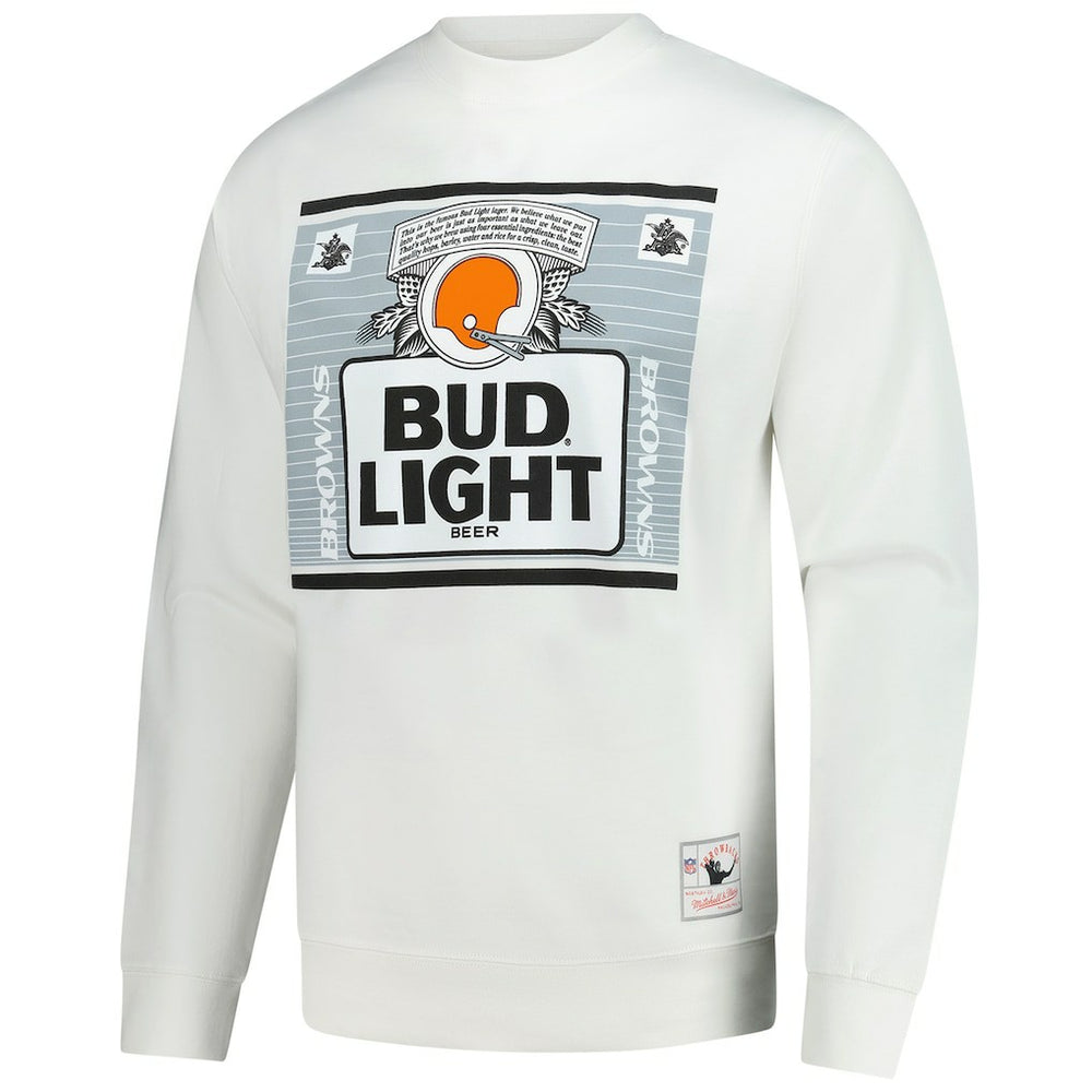 Cleveland Browns x Bud Light The Crest Pullover Sweatshirt - White Pullover