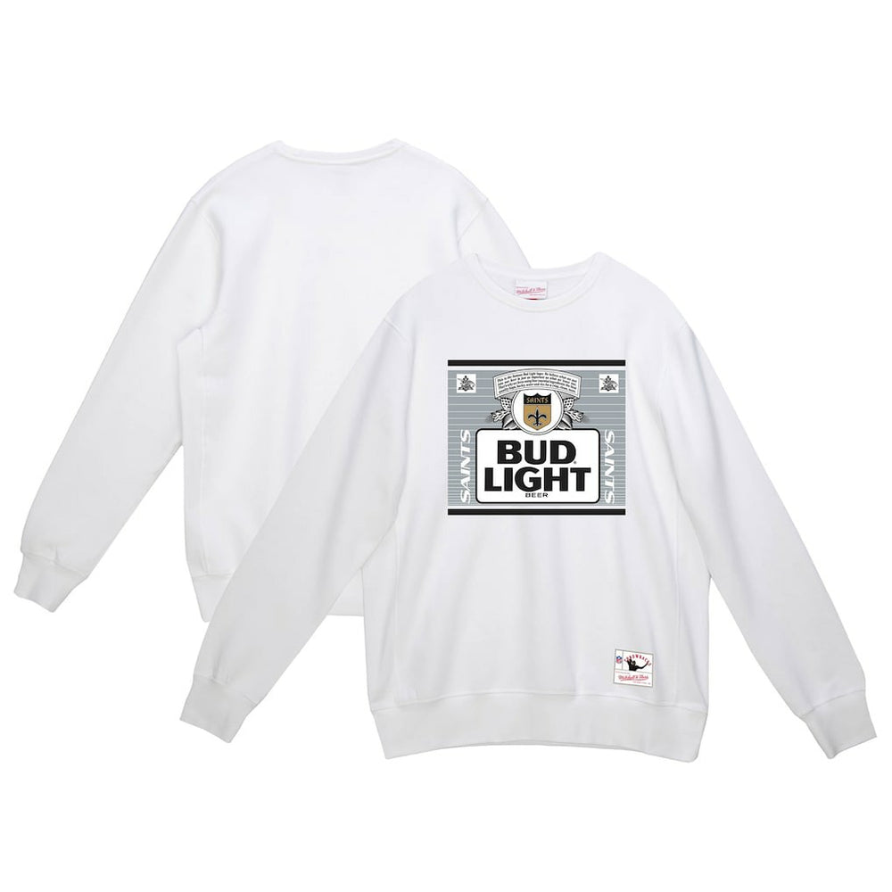 New Orleans Saints x Bud Light The Crest Pullover Sweatshirt - White Pullover