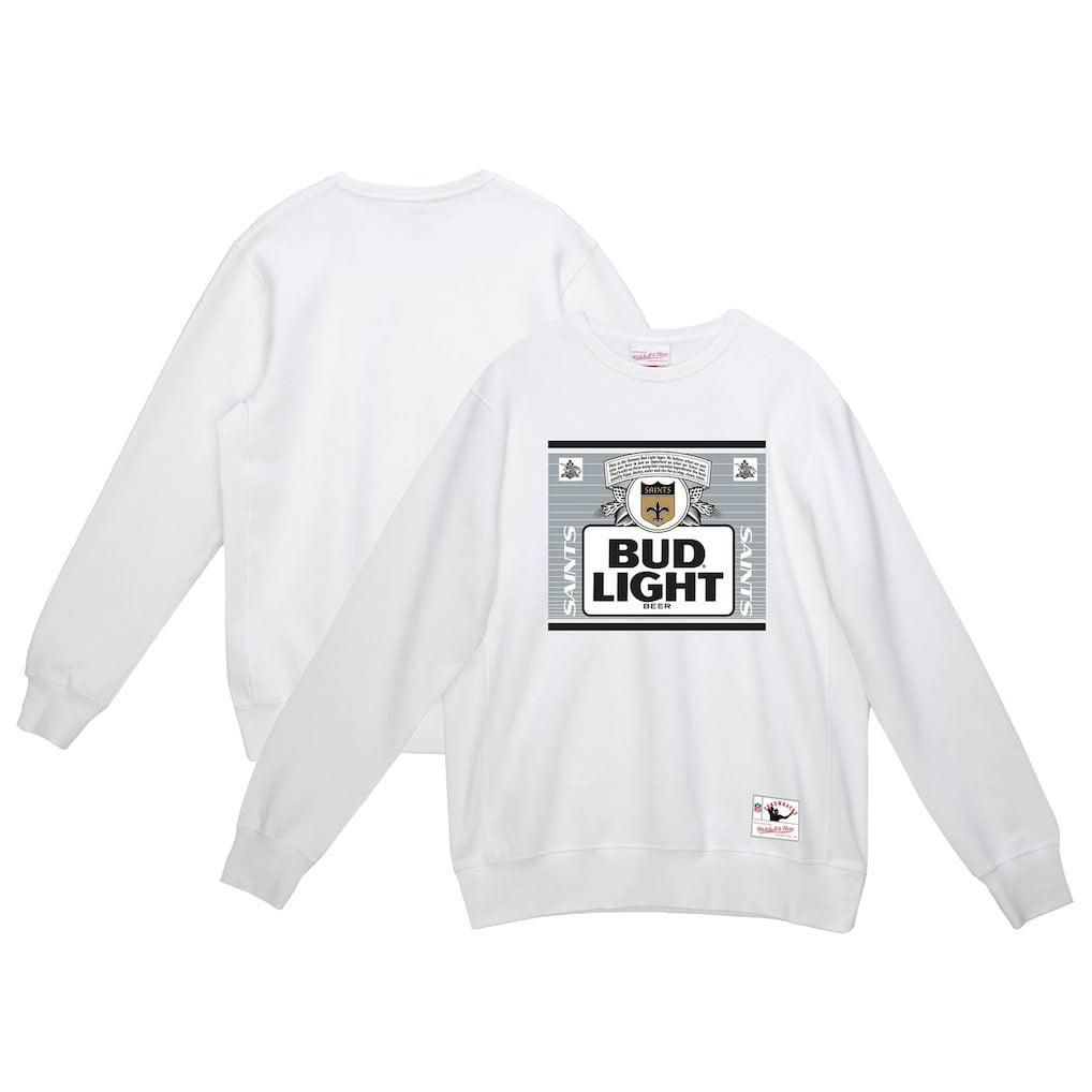 New Orleans Saints x Bud Light The Crest Pullover Sweatshirt - White Pullover