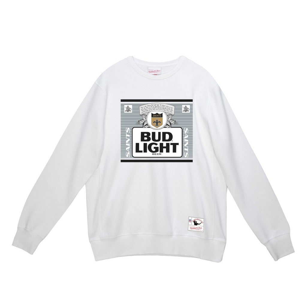 New Orleans Saints x Bud Light The Crest Pullover Sweatshirt - White Pullover