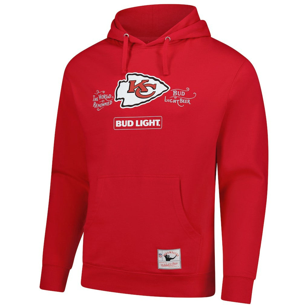 Kansas City Chiefs NFL x Bud Light Vintage Pullover Hoodie - Red Hoodies