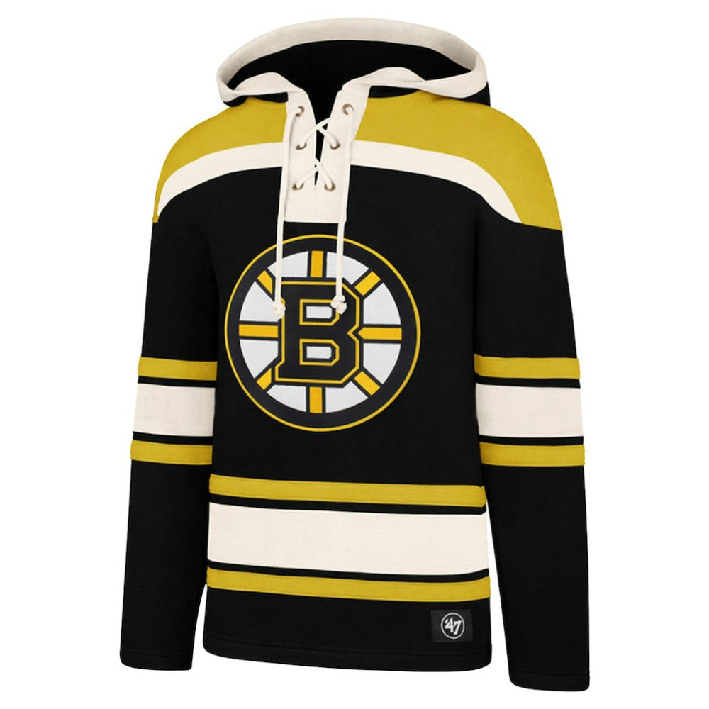 David Pastrnak Boston Bruins '47 Big & Tall Lace-up Pullover Hoodie - Black | US 202331506