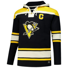 Sidney Crosby Pittsburgh Penguins '47 Big & Tall Lace-up Pullover Hoodie - Black | US 202331509