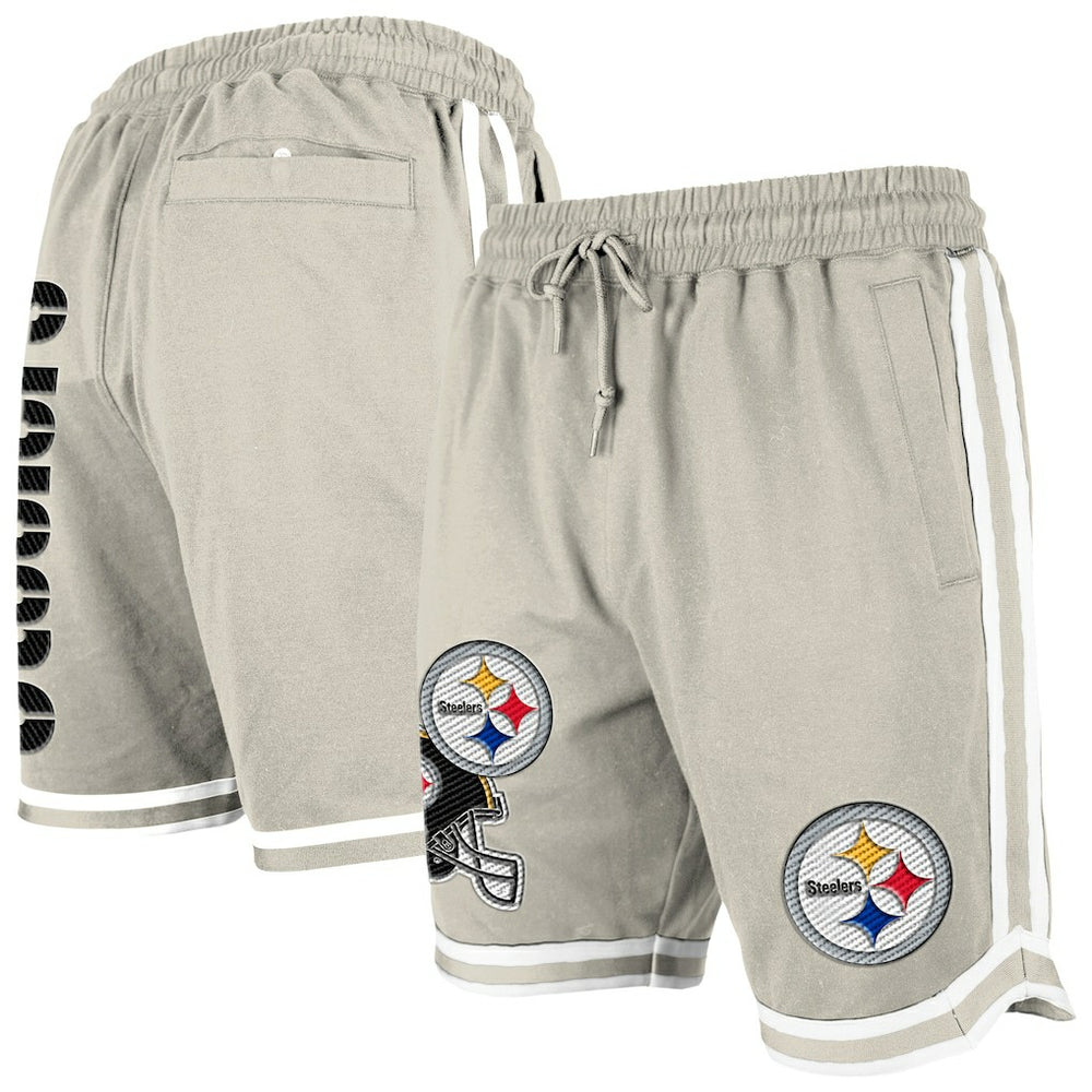 Pittsburgh Steelers New Era Stone Multi Patch Shorts - Light Beige Shorts