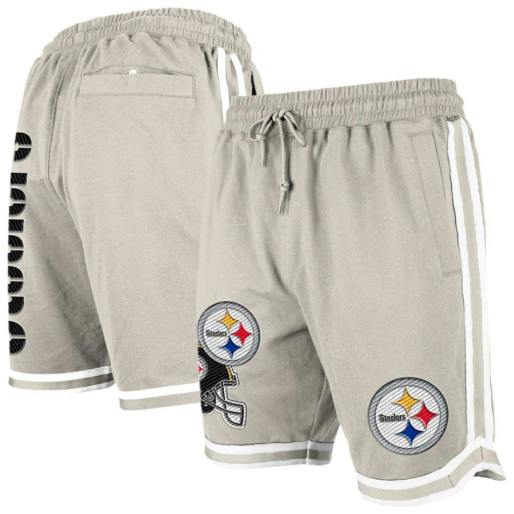 Pittsburgh Steelers New Era Stone Multi Patch Shorts - Light Beige Shorts