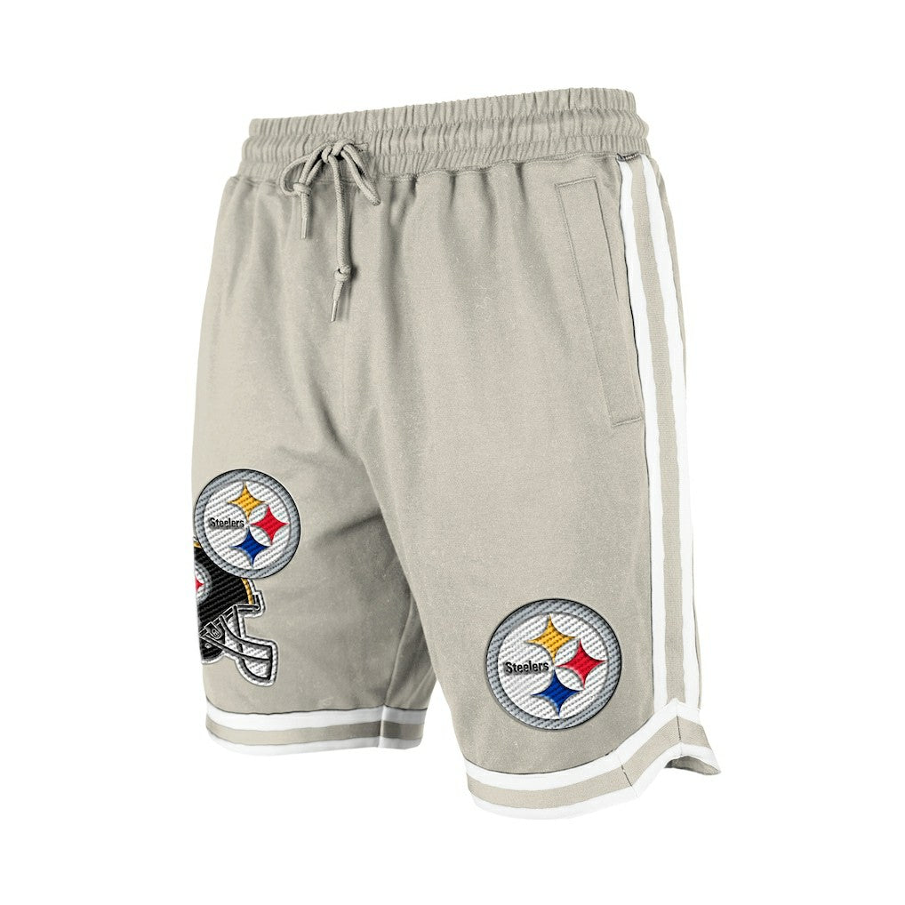 Pittsburgh Steelers New Era Stone Multi Patch Shorts - Light Beige Shorts