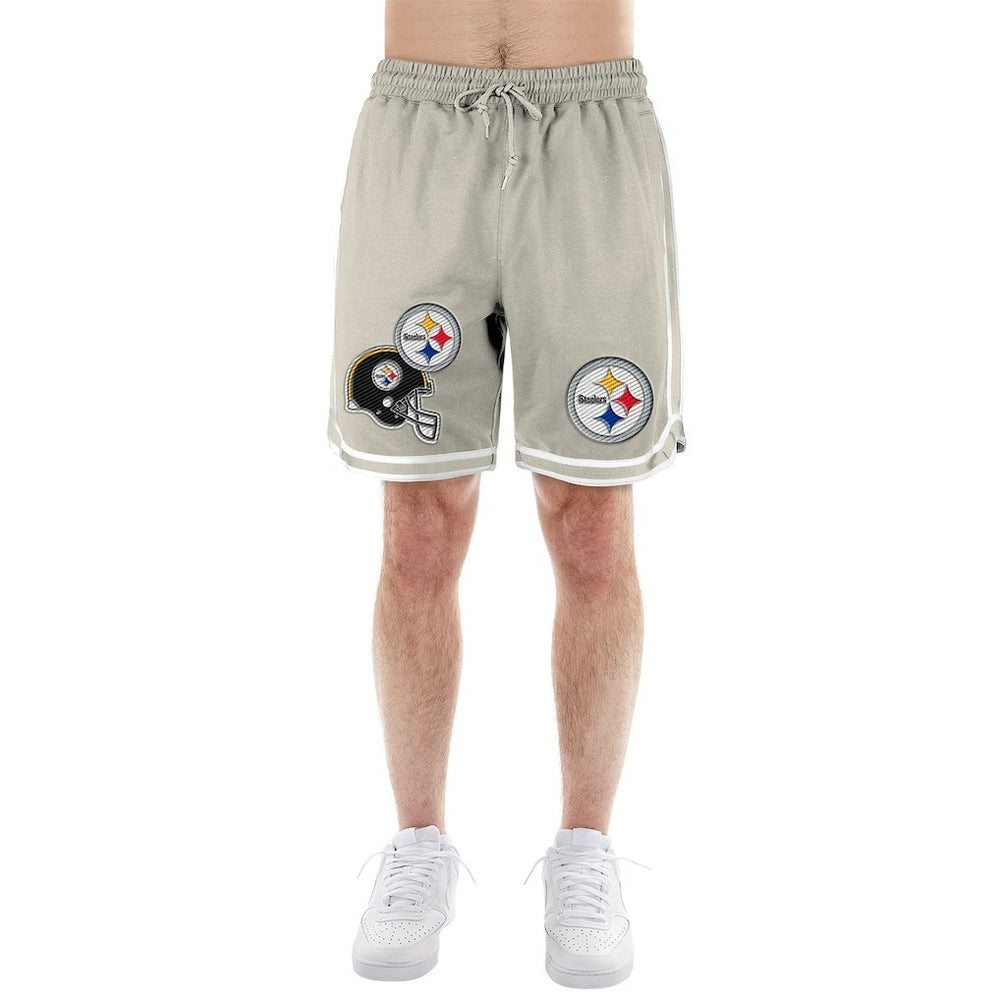 Pittsburgh Steelers New Era Stone Multi Patch Shorts - Light Beige Shorts