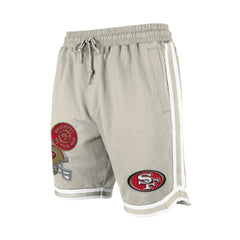 San Francisco 49ers New Era Stone Multi Patch Shorts - Light Beige Shorts