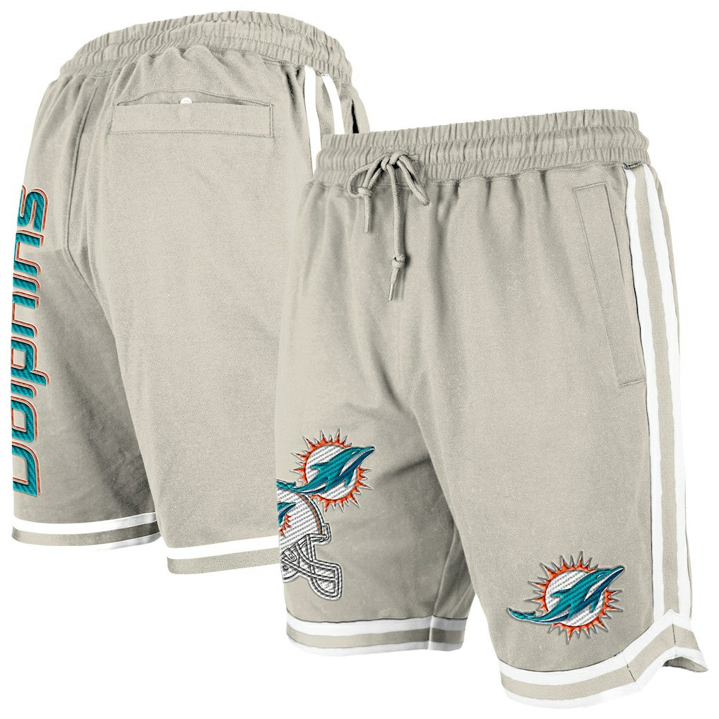 Miami Dolphins New Era Stone Multi Patch Shorts - Light Beige Shorts