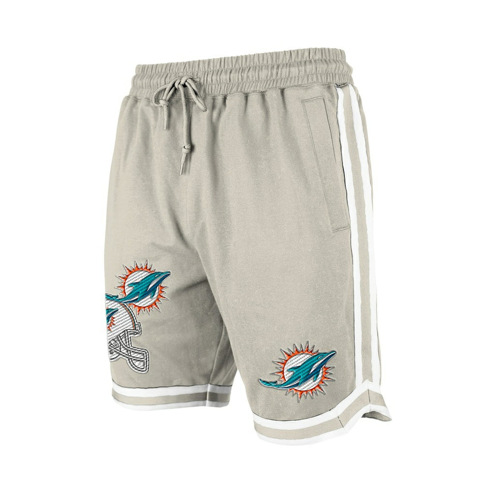 Miami Dolphins New Era Stone Multi Patch Shorts - Light Beige Shorts