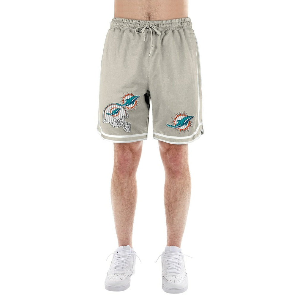 Miami Dolphins New Era Stone Multi Patch Shorts - Light Beige Shorts