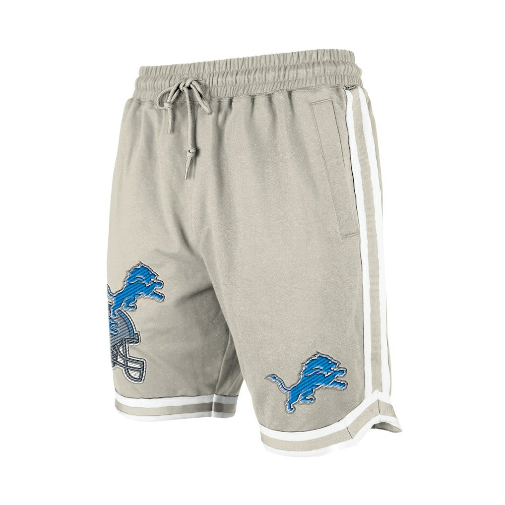 Detroit Lions New Era Stone Multi Patch Shorts - Light Beige Shorts