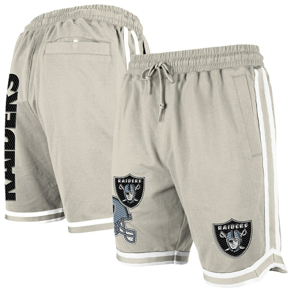 Las Vegas Raiders New Era Stone Multi Patch Shorts - Light Beige Shorts