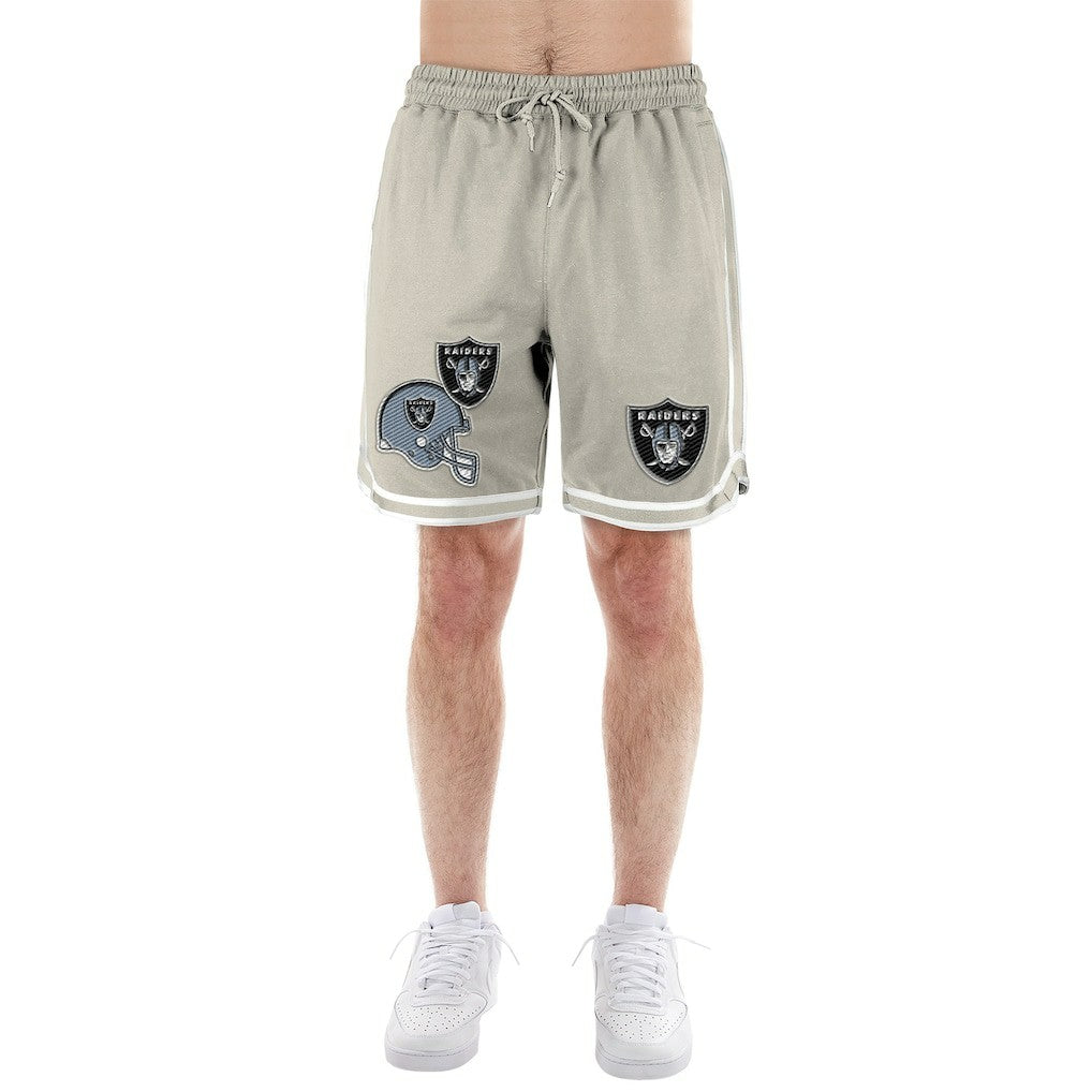 Las Vegas Raiders New Era Stone Multi Patch Shorts - Light Beige Shorts