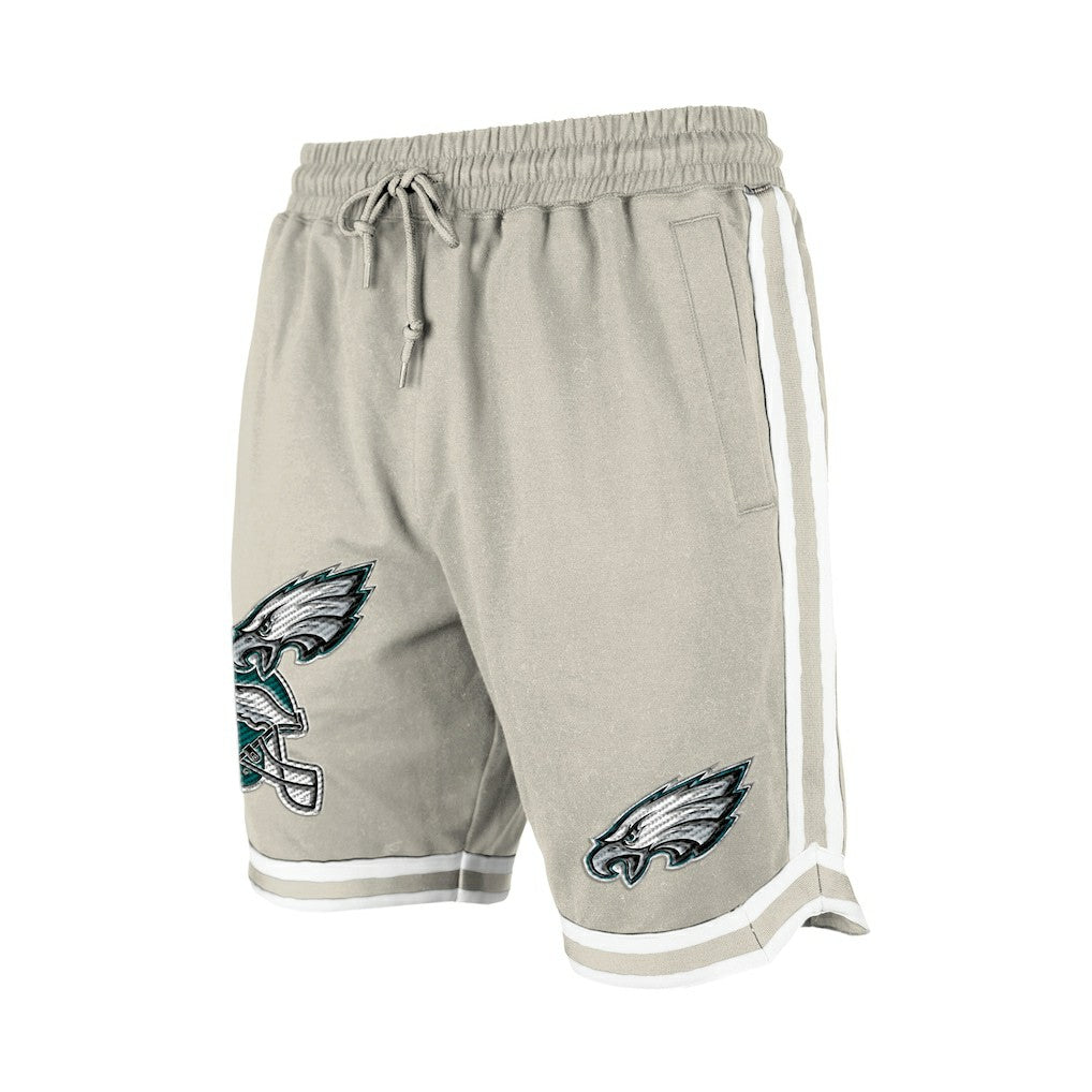 Philadelphia Eagles New Era Stone Multi Patch Shorts - Light Beige Shorts