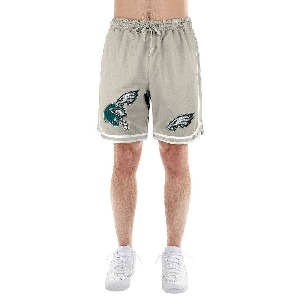 Philadelphia Eagles New Era Stone Multi Patch Shorts - Light Beige Shorts