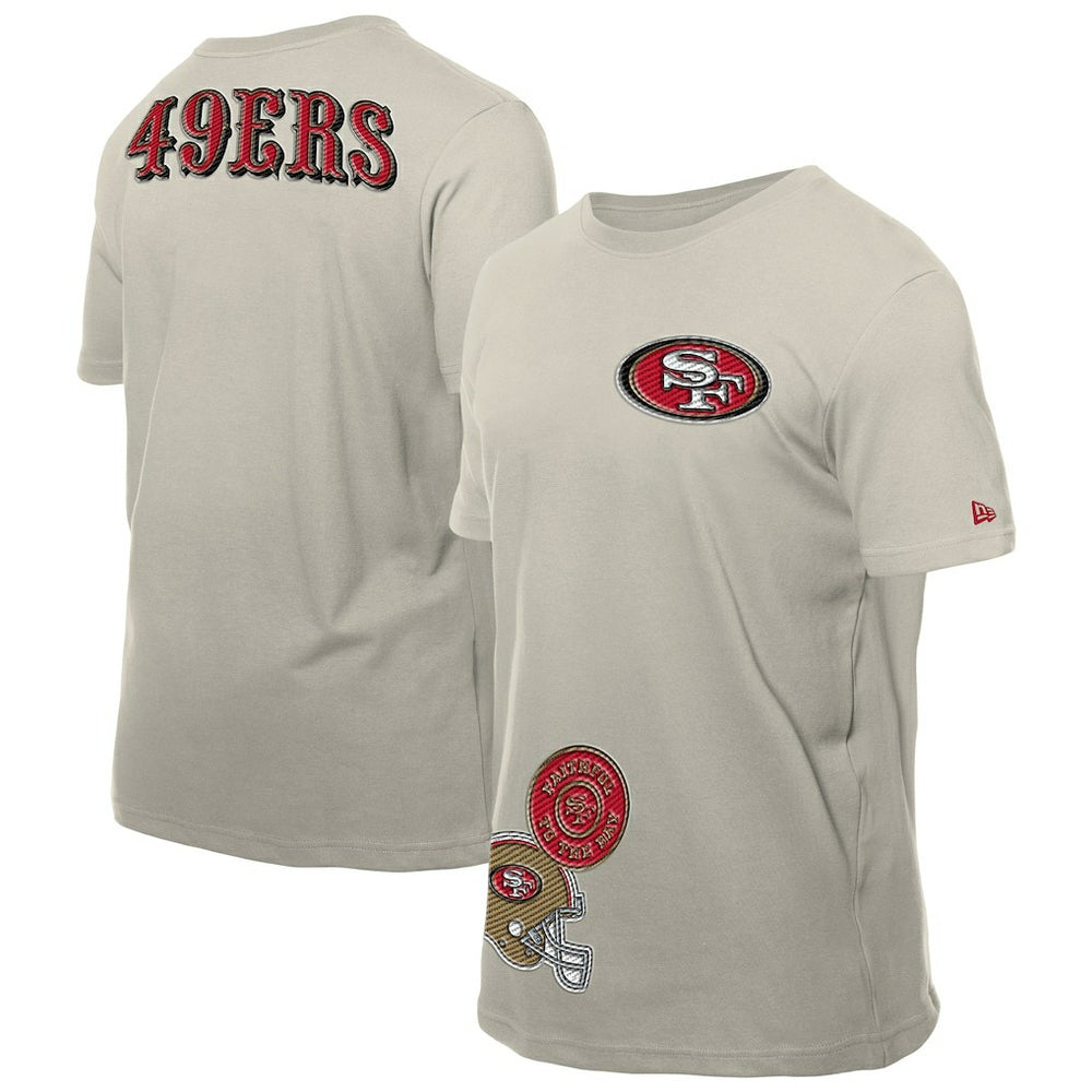 San Francisco 49ers New Era Multi Patch T-Shirt - Light Beige T-shirts