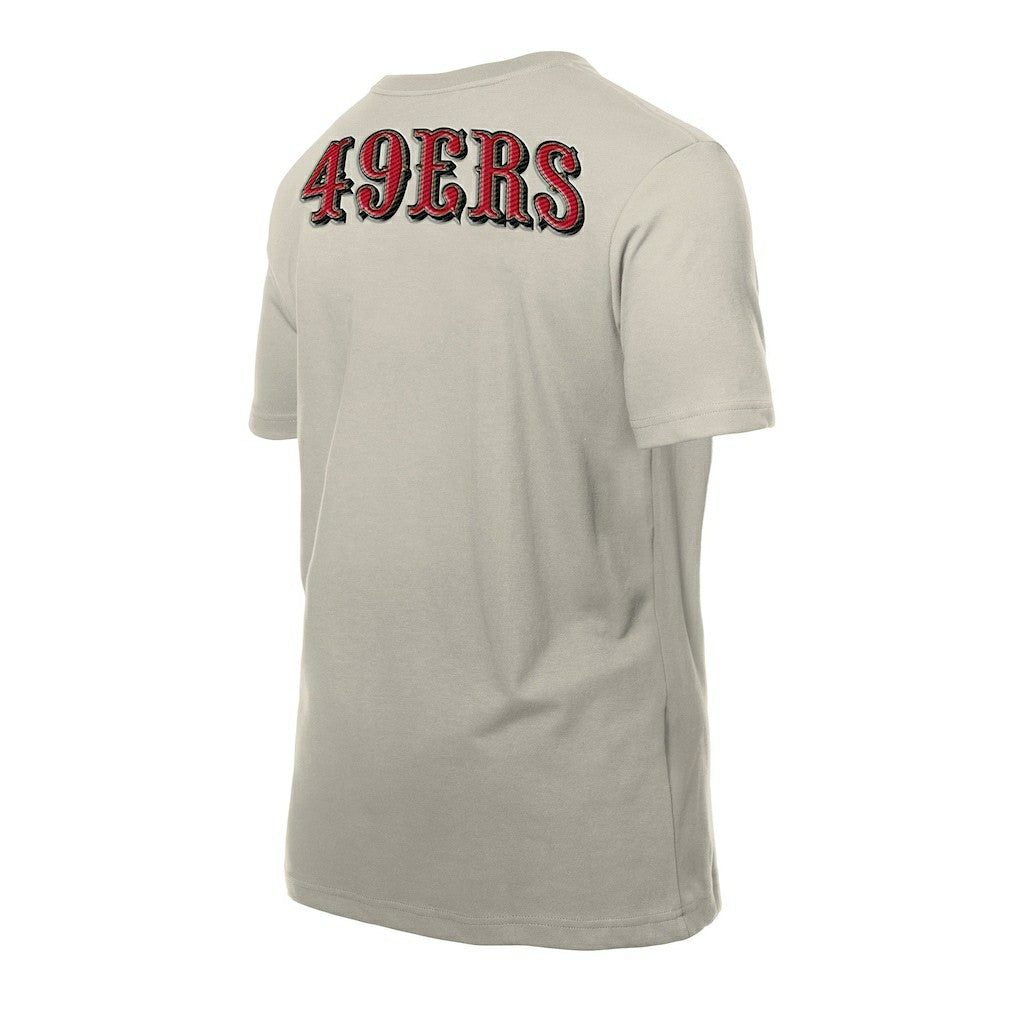 San Francisco 49ers New Era Multi Patch T-Shirt - Light Beige T-shirts