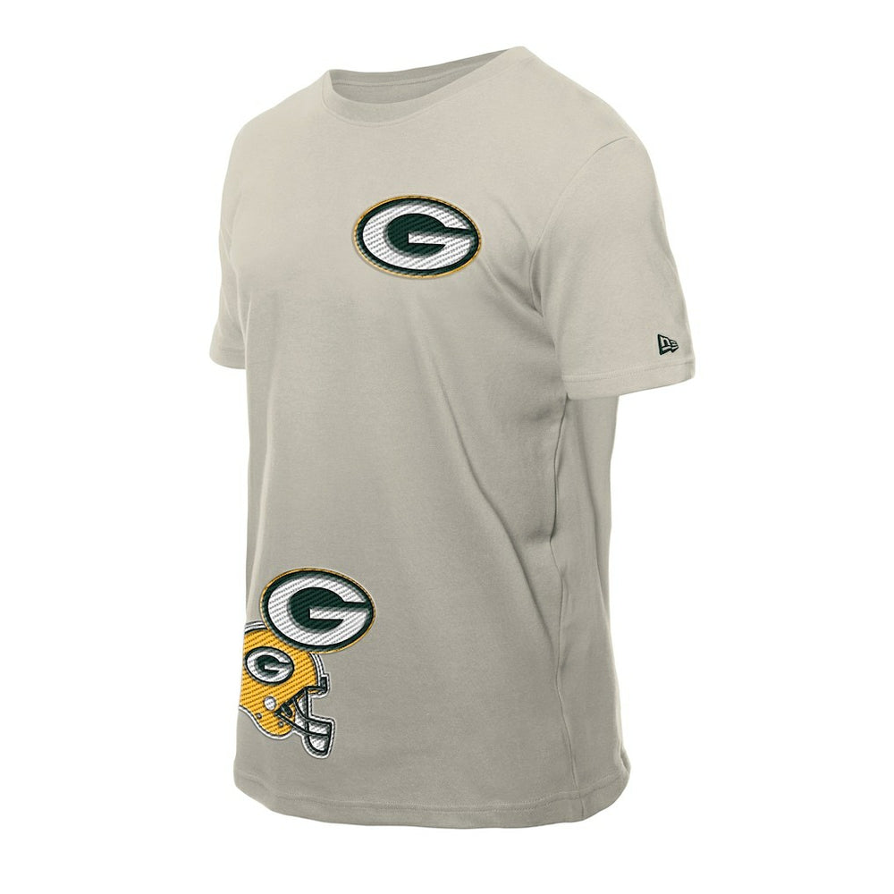 Green Bay Packers New Era Multi Patch T-Shirt - Light Beige T-shirts