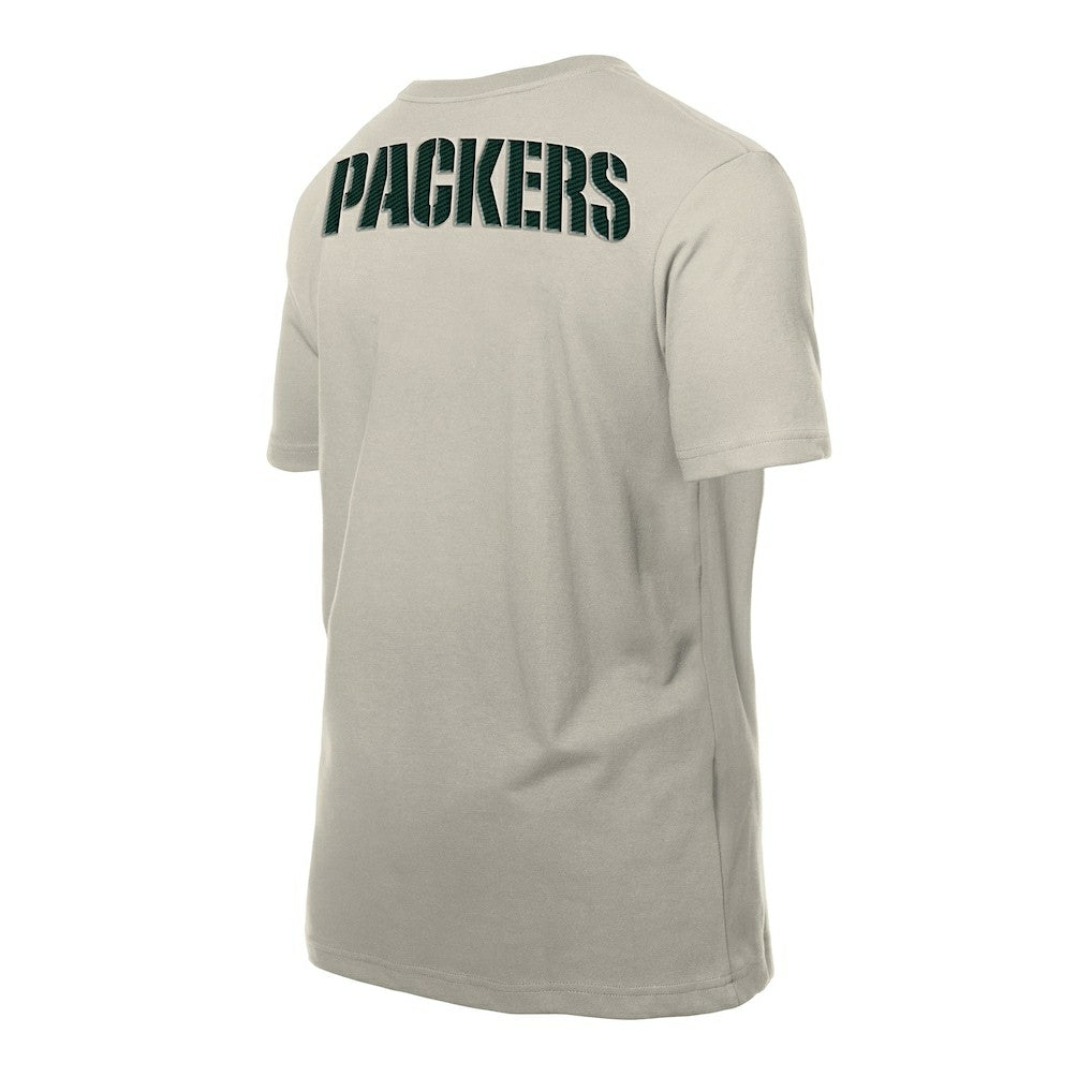 Green Bay Packers New Era Multi Patch T-Shirt - Light Beige T-shirts