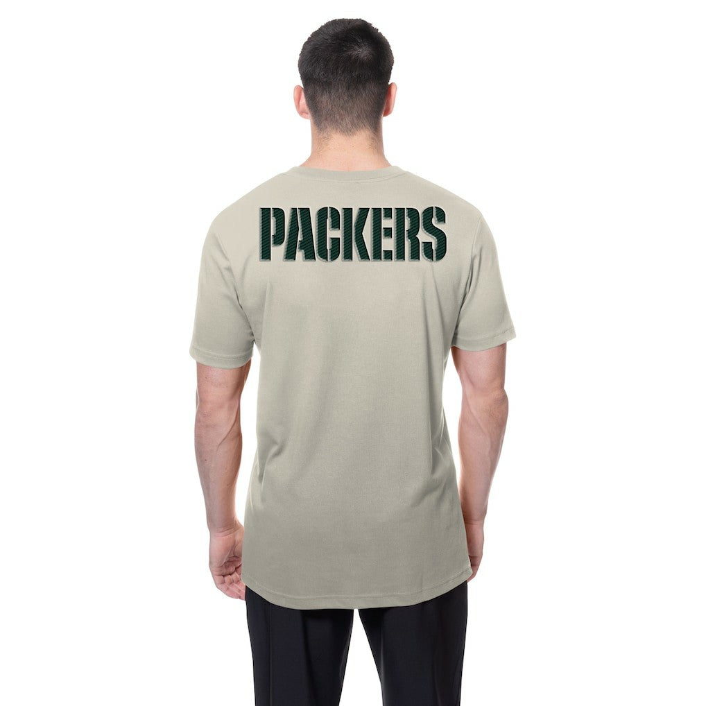 Green Bay Packers New Era Multi Patch T-Shirt - Light Beige T-shirts