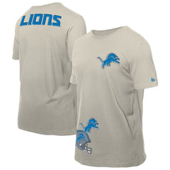 Detroit Lions New Era Multi Patch T-Shirt - Light Beige T-shirts