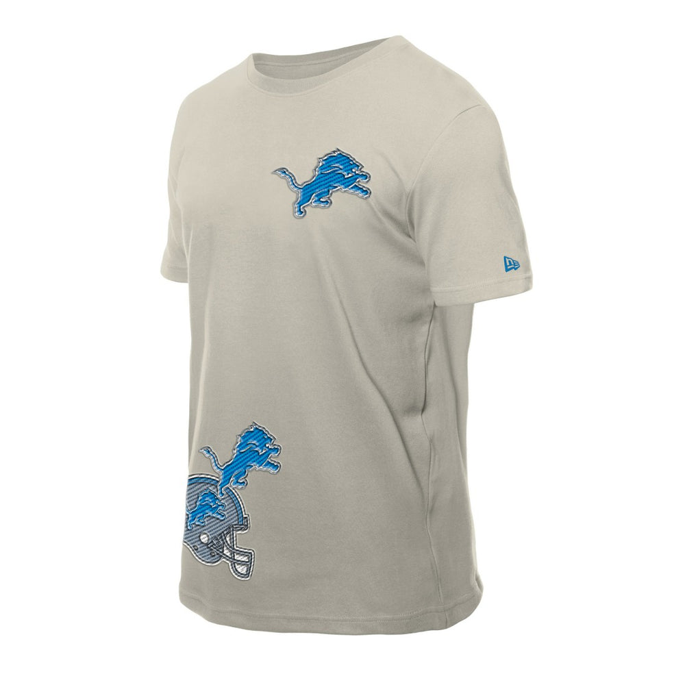 Detroit Lions New Era Multi Patch T-Shirt - Light Beige T-shirts