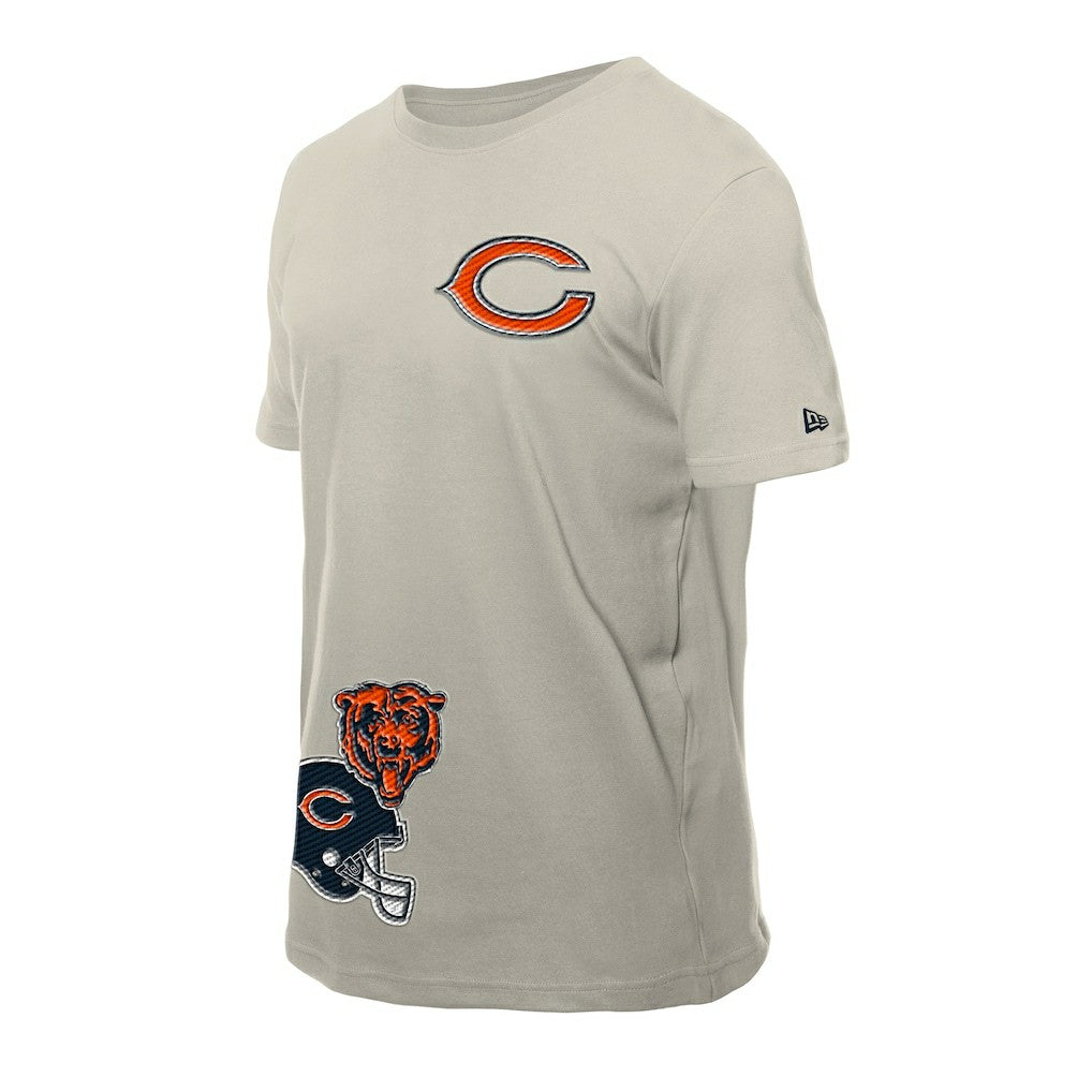 Chicago Bears New Era Multi Patch T-Shirt - Light Beige T-shirts