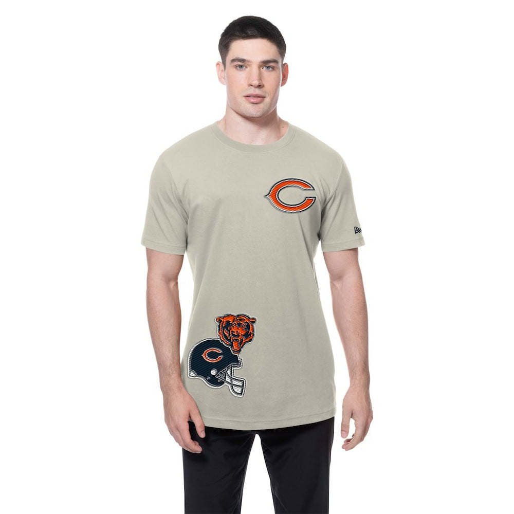 Chicago Bears New Era Multi Patch T-Shirt - Light Beige T-shirts