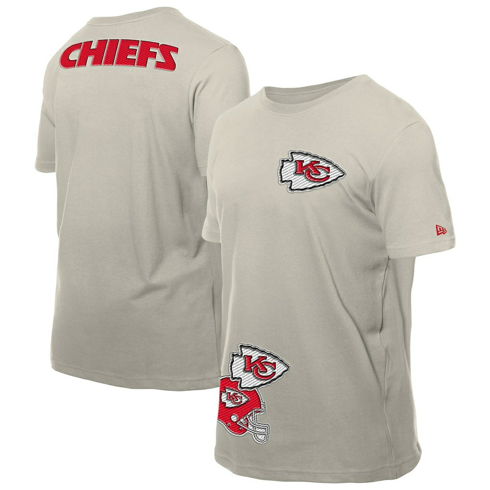Kansas City Chiefs New Era Multi Patch T-Shirt - Light Beige T-shirts