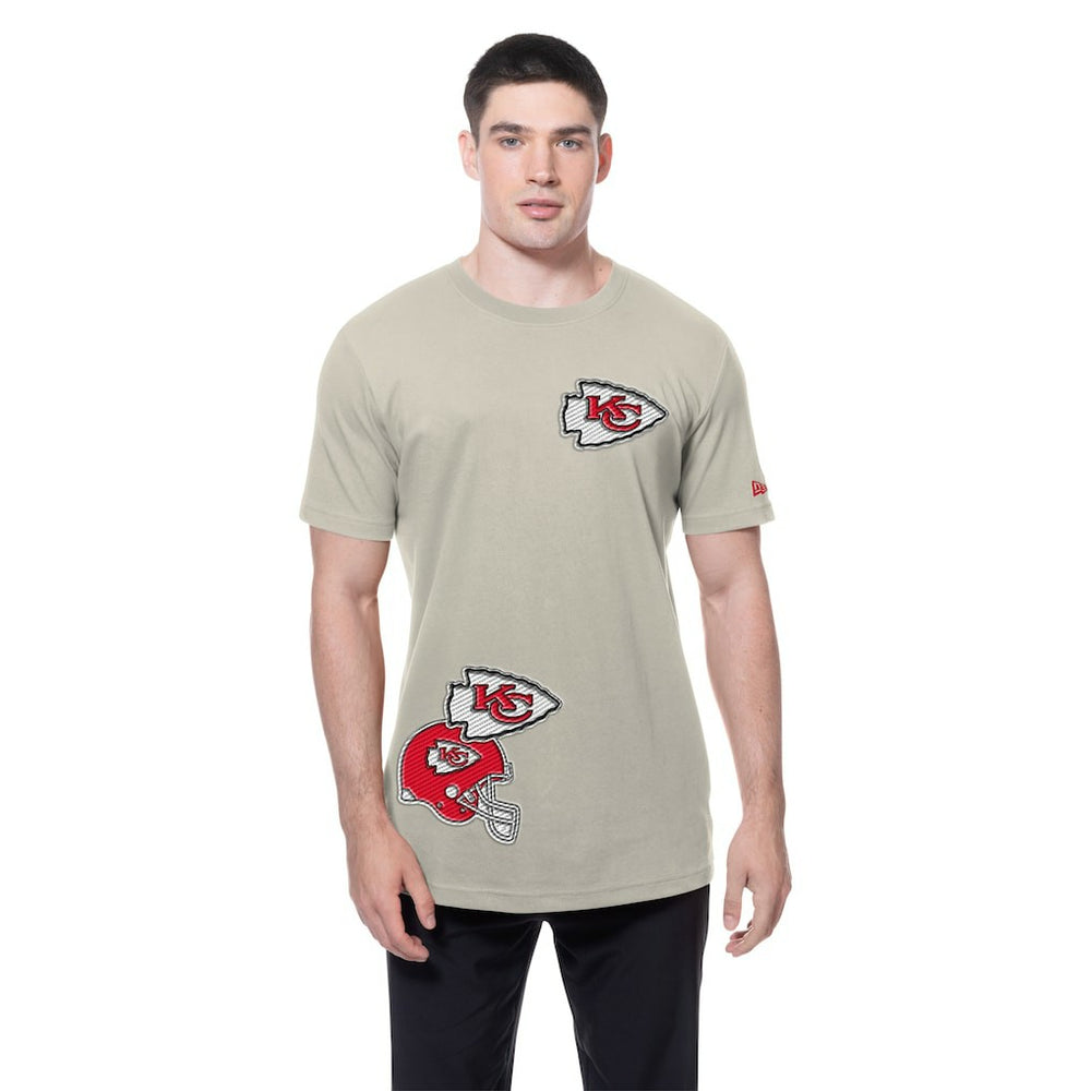 Kansas City Chiefs New Era Multi Patch T-Shirt - Light Beige T-shirts