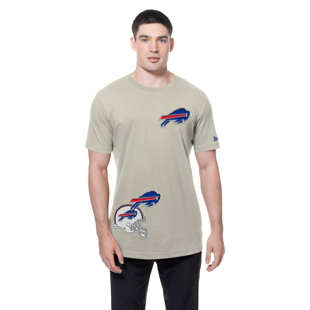 Buffalo Bills New Era Multi Patch T-Shirt - Light Beige T-shirts