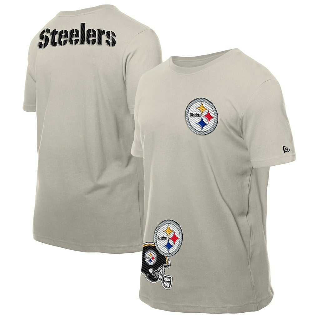 Pittsburgh Steelers New Era Multi Patch T-Shirt - Light Beige T-shirts