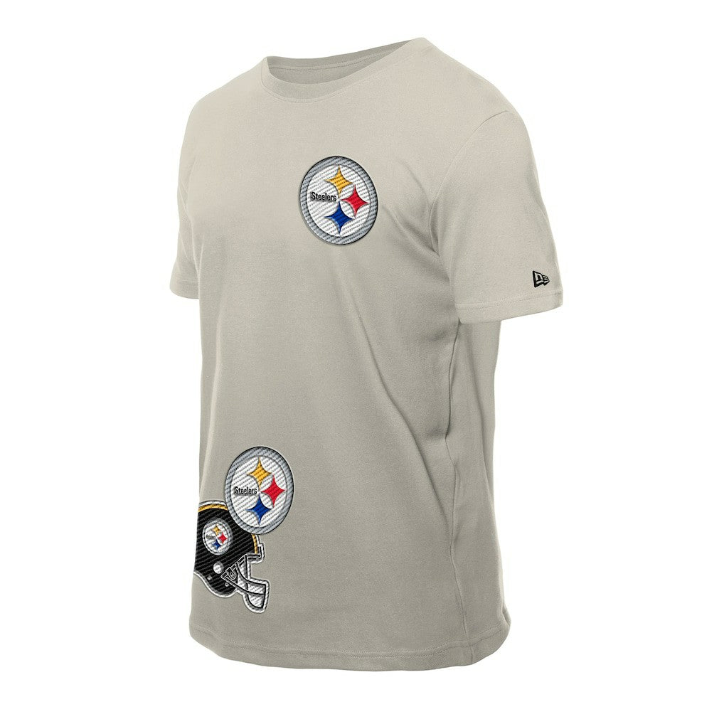 Pittsburgh Steelers New Era Multi Patch T-Shirt - Light Beige T-shirts