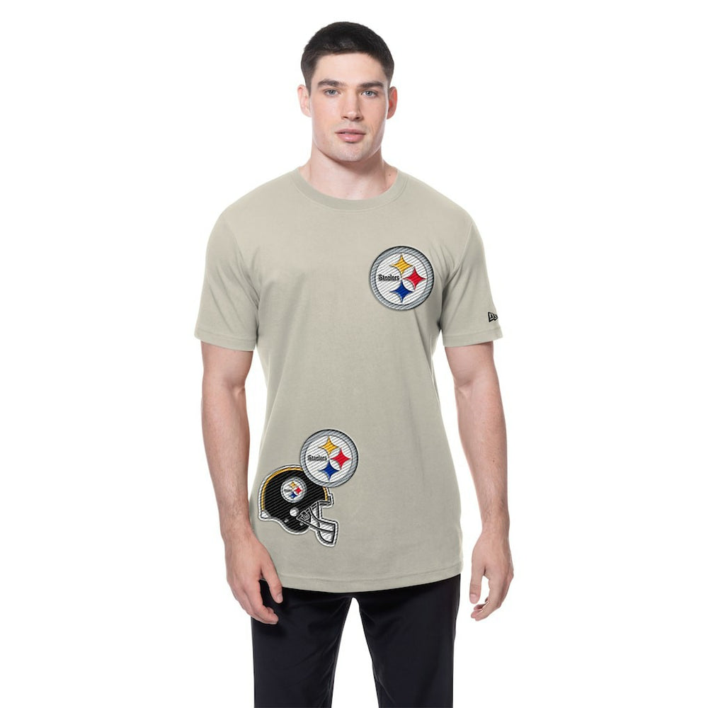Pittsburgh Steelers New Era Multi Patch T-Shirt - Light Beige T-shirts