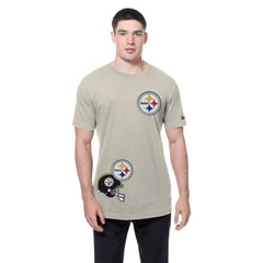 Pittsburgh Steelers New Era Multi Patch T-Shirt - Light Beige T-shirts