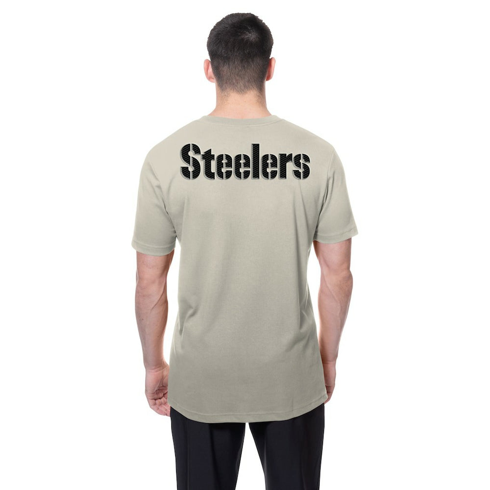 Pittsburgh Steelers New Era Multi Patch T-Shirt - Light Beige T-shirts