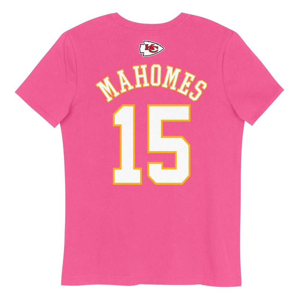 Patrick Mahomes Kansas City Chiefs Girls Youth Player Name & Number T-Shirt - Pink T-shirts