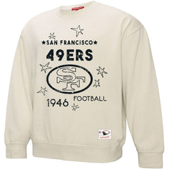 San Francisco 49ers Women's Shooting Stars Pullover Sweatshirt - Cream Pullover